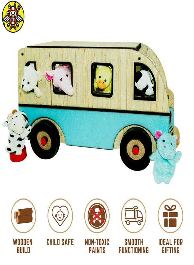 Techny Birds Technybirds Wooden Toy Bus and Wooden Chick Train Combo | Educational Toys for Kids | Montessori Learning Toys | Creative Building Toys | Fine Motor Skills Development - Image 5